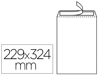 Pochette gpv dos carton 500g vélin blanc 120g anti-pli c4 229x324mm sachet 25 unités