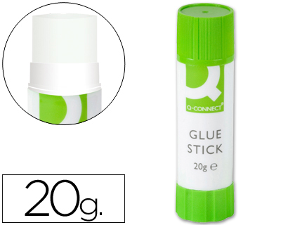 Colle blanche q-connect usage scolaire bureau tout type de papier bâton 20g