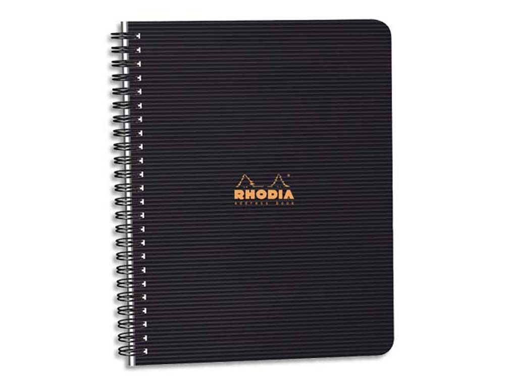 Cahier rhodiactive adress book reliure intégrale couverture pp a5 14,8x21cm 160 pages 90g onglets pochette cartonnée