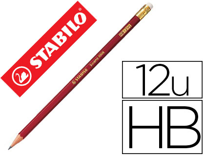 Crayon graphite stabilo swano hb corps hexagonal usage courant bout gomme