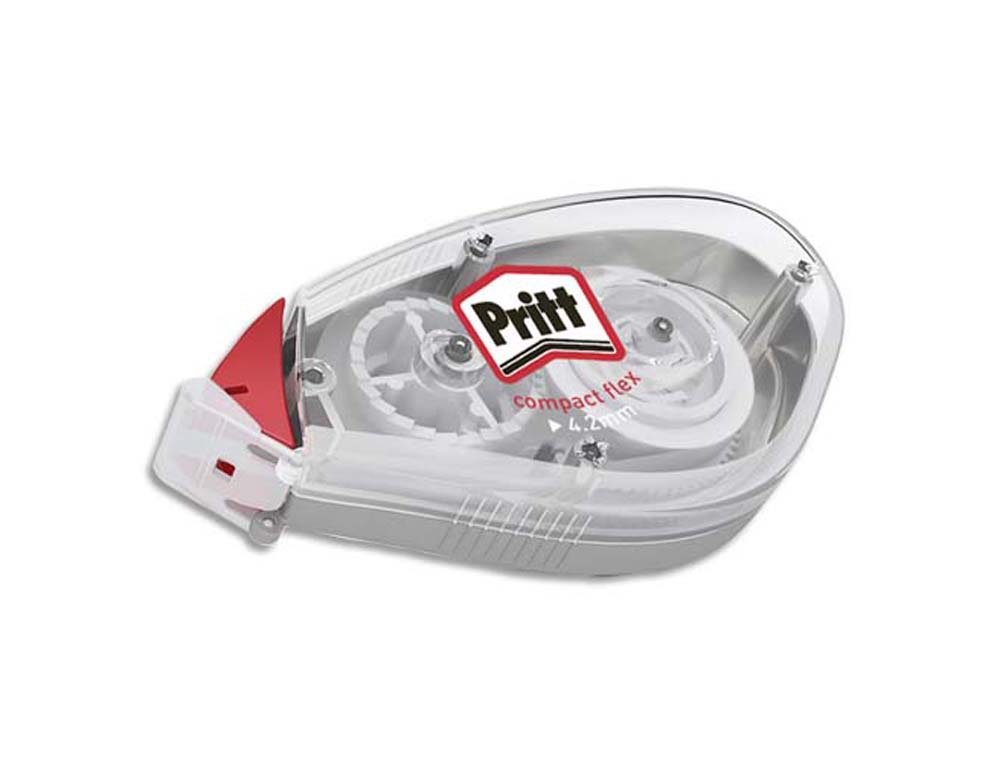 Correcteur pritt compact dévidoir ruban 4.2mmx10m 1 ligne application frontale réécriture immédiate protection embout