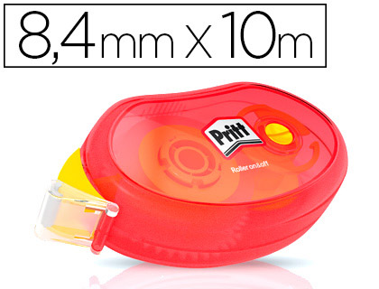 Colle pritt roller compact ruban 8.4mmx10m collage repositionnable immédiat plus performante niveau visible