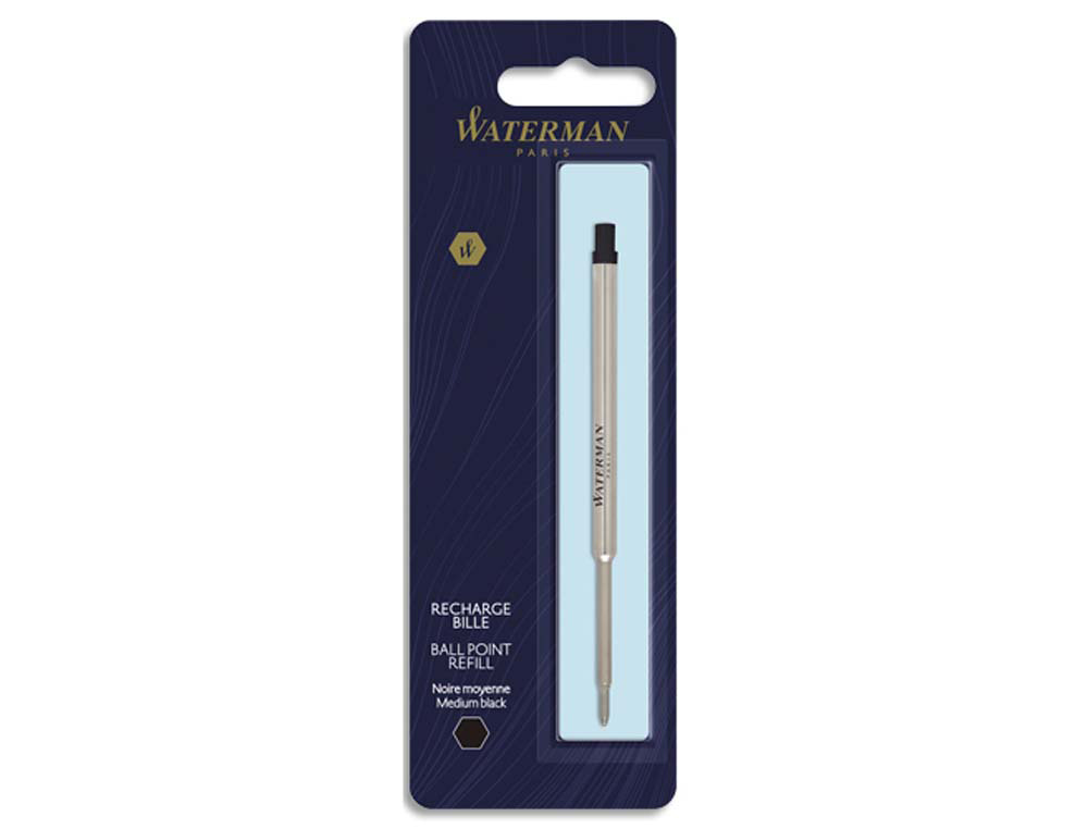 Recharge waterman stylo-bille maxima largeur moyenne coloris noir