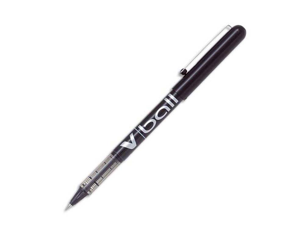 Roller pilot vball 5 écriture fine 0.3mm encre liquide niveau visible régulateur débit clip métal coloris noir