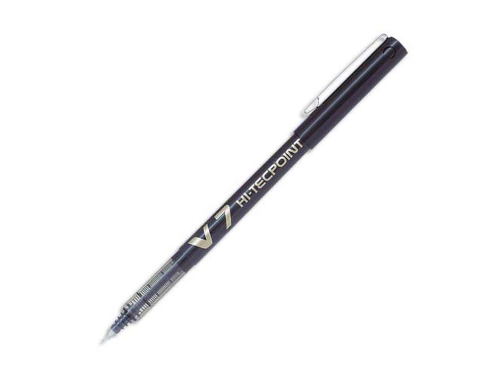 Stylo pilot v7 écriture moyenne 0.7mm clip métal encre liquide niveau visible pointe indéformable trait 0.5 mm col noir