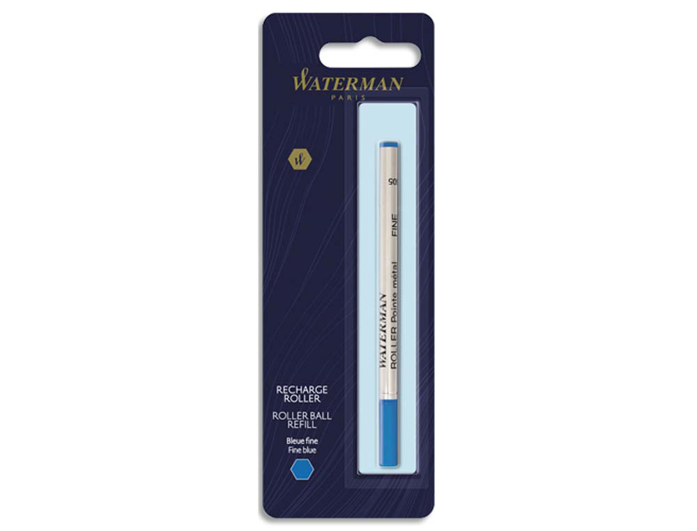 Recharge waterman roller largeur fine coloris bleu