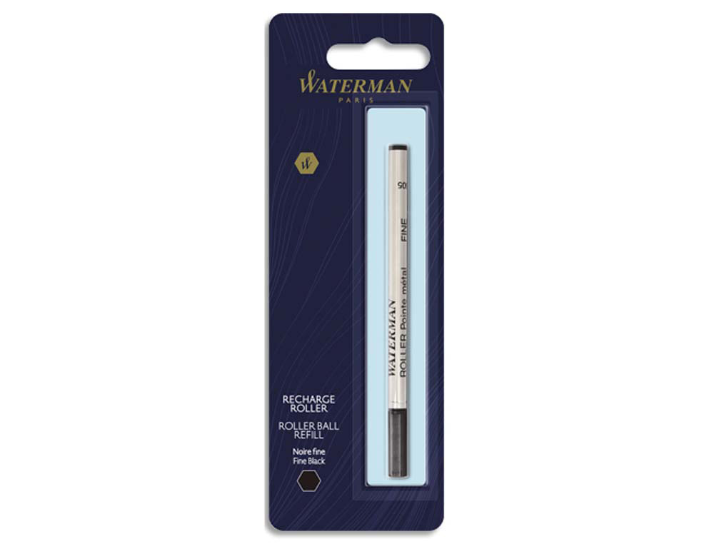 Recharge waterman roller largeur fine coloris noir