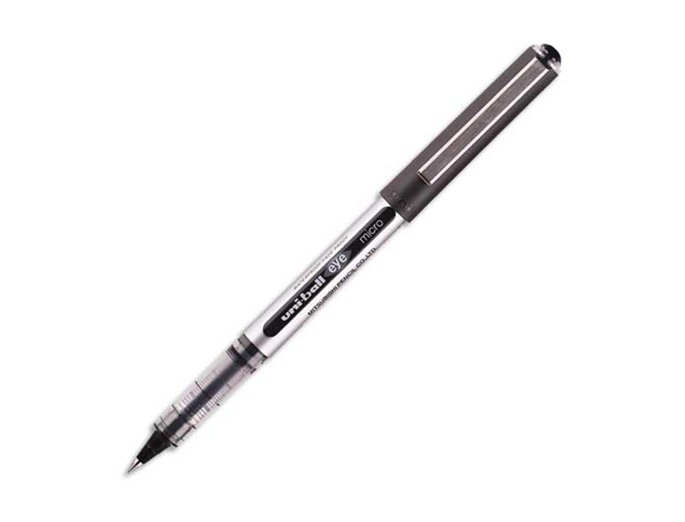 Roller uniball ub-150 eye écriture fine 0.3mm double niveau encre liquide visible régulateur débit coloris noir