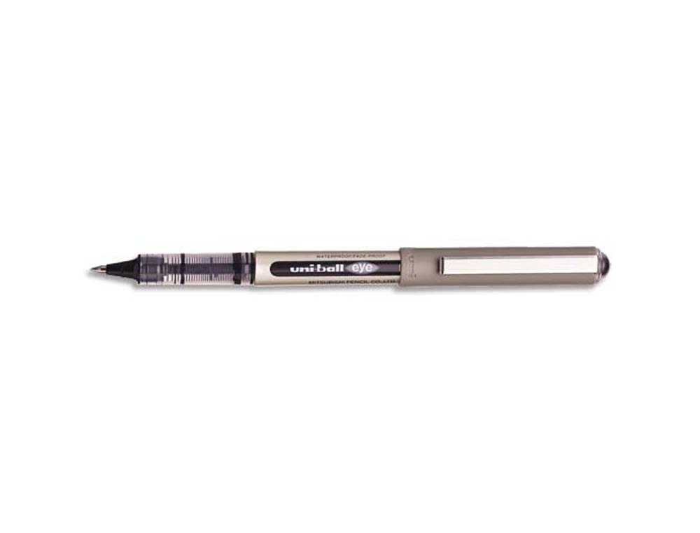 Roller uniball ub-157 eye écriture moyenne 0.5mm double niveau encre liquide visible régulateur débit coloris noir