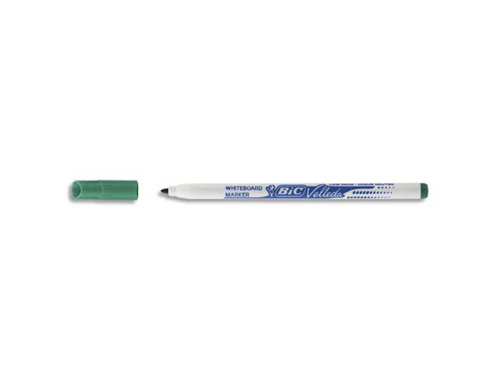 Marqueur bic velleda 1721 effaçable pointe ogive 1mm encre alcool sans odeur corps plastique vert