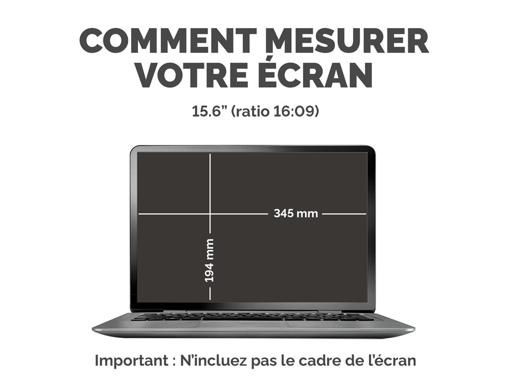 Filtre confidentialité fellowes privascreen 15.6" grand écran protection maximale portable réversible 346x195mm