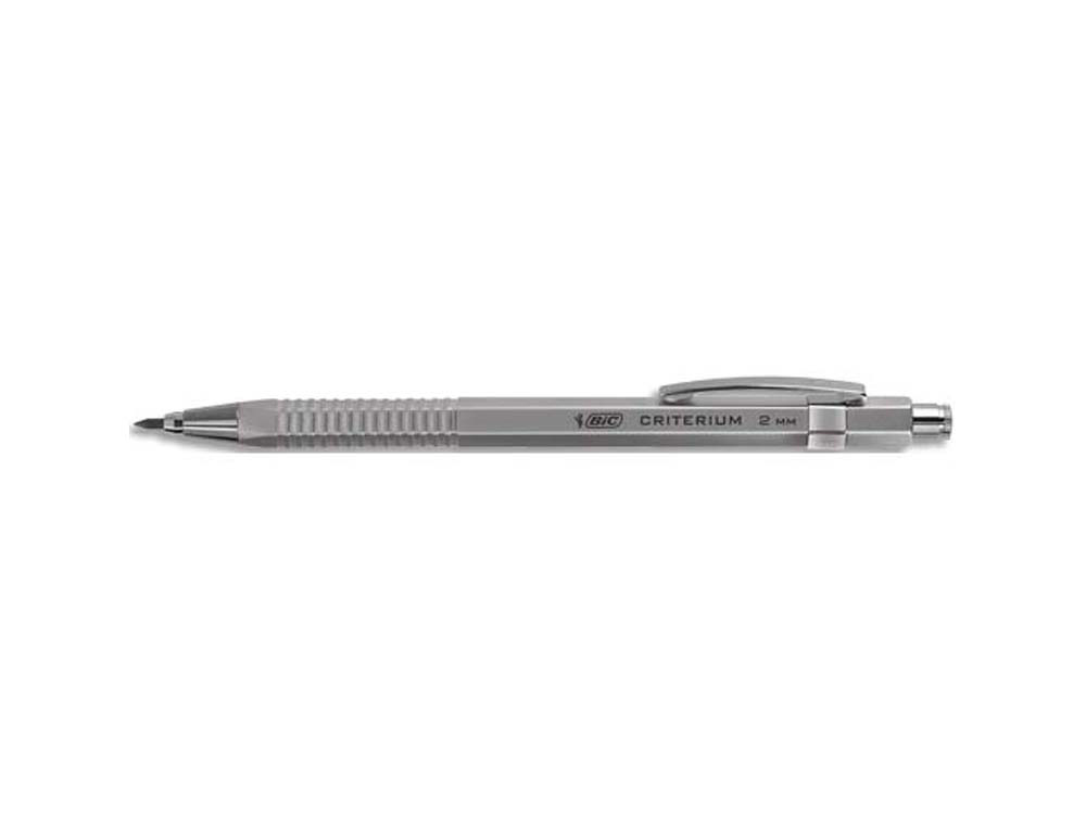 Porte-mine bic critérium mine 2mm gomme taille-mine incorporé coloris aluminium
