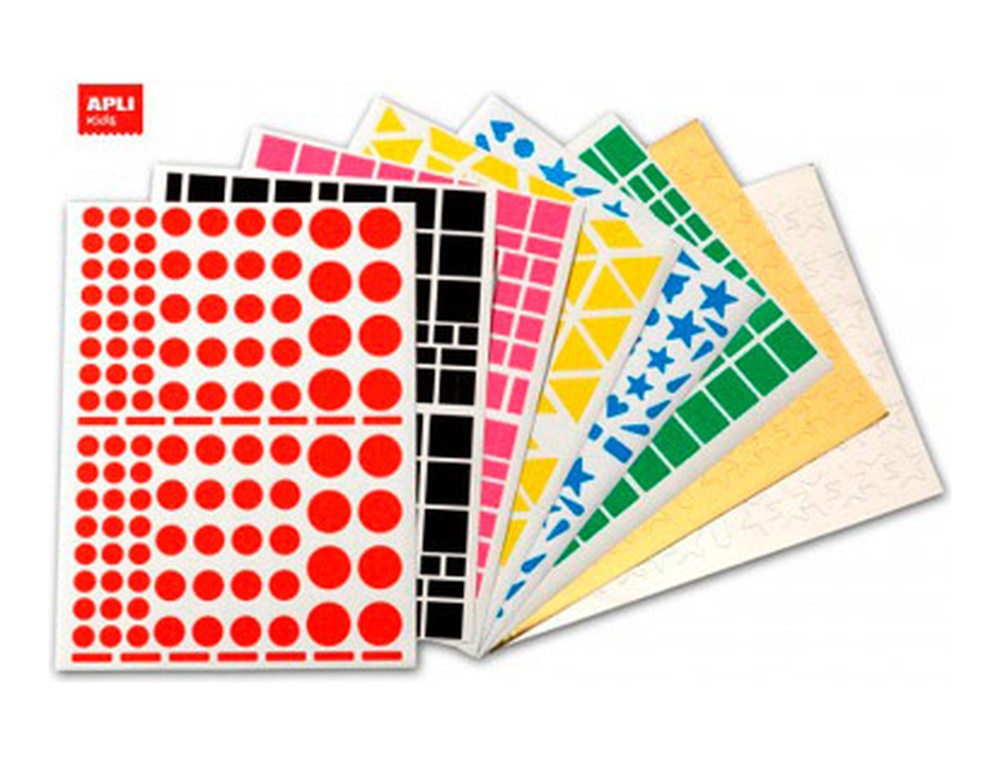 Gommette géométrique apli agipa coloris assortis pochette 60f 7032 unités