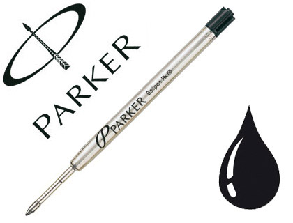 Recharge parker stylo-bille métal pointe large coloris noir