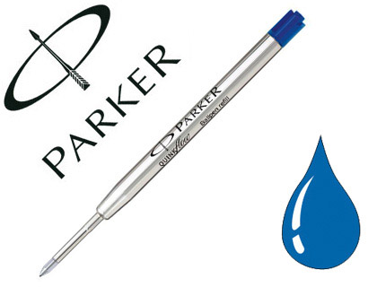 Recharge parker stylo-bille métal largeur fine coloris bleu