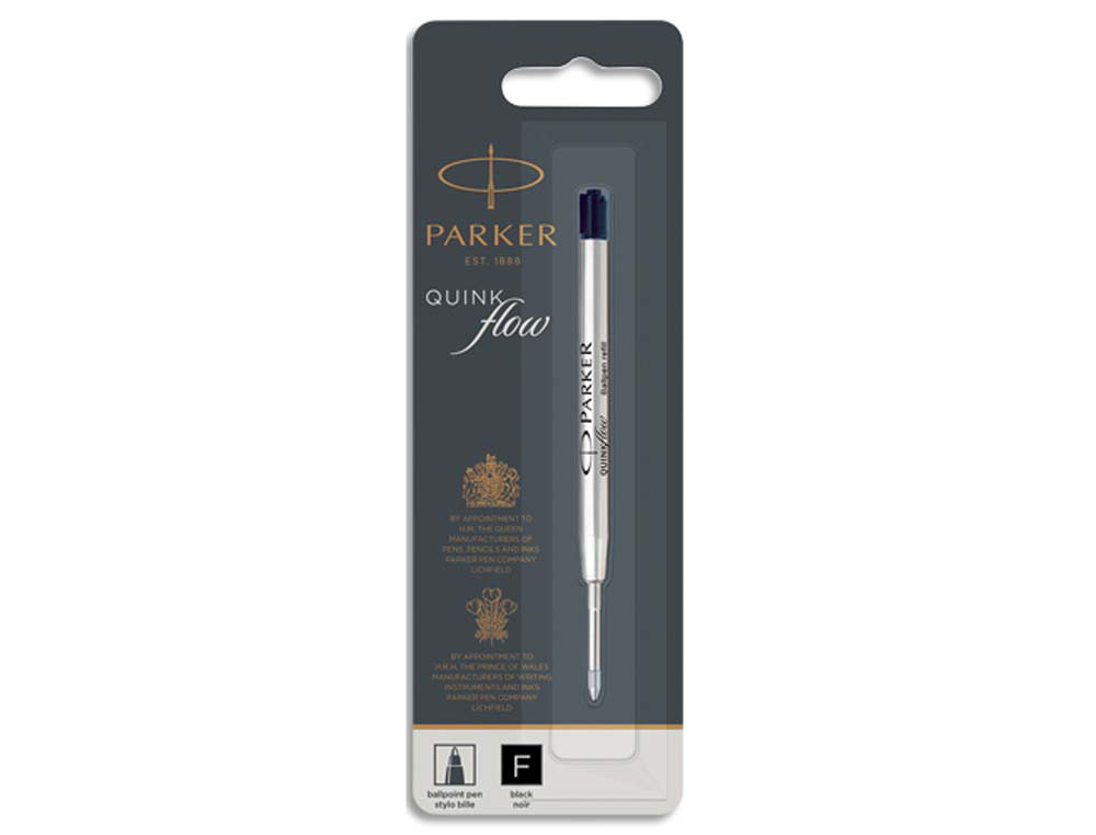 Recharge parker stylo-bille métal largeur fine coloris noir