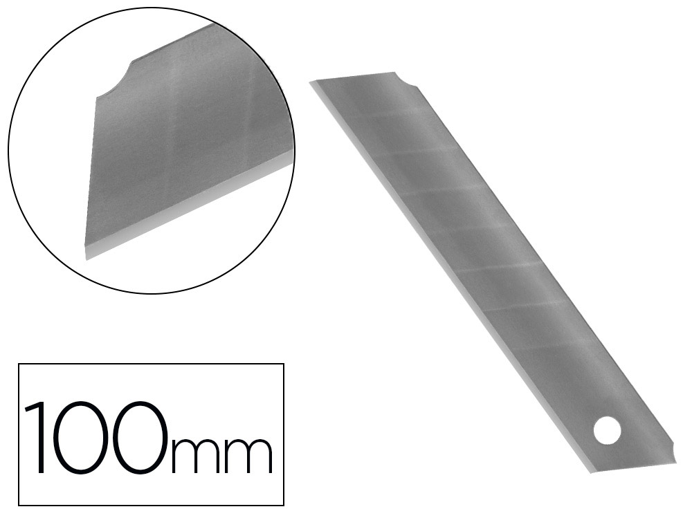 Lame 18mm de rechange q-connect pour cutters        kf10632/kf10635/kf10937/kf10634 blister 12 unites