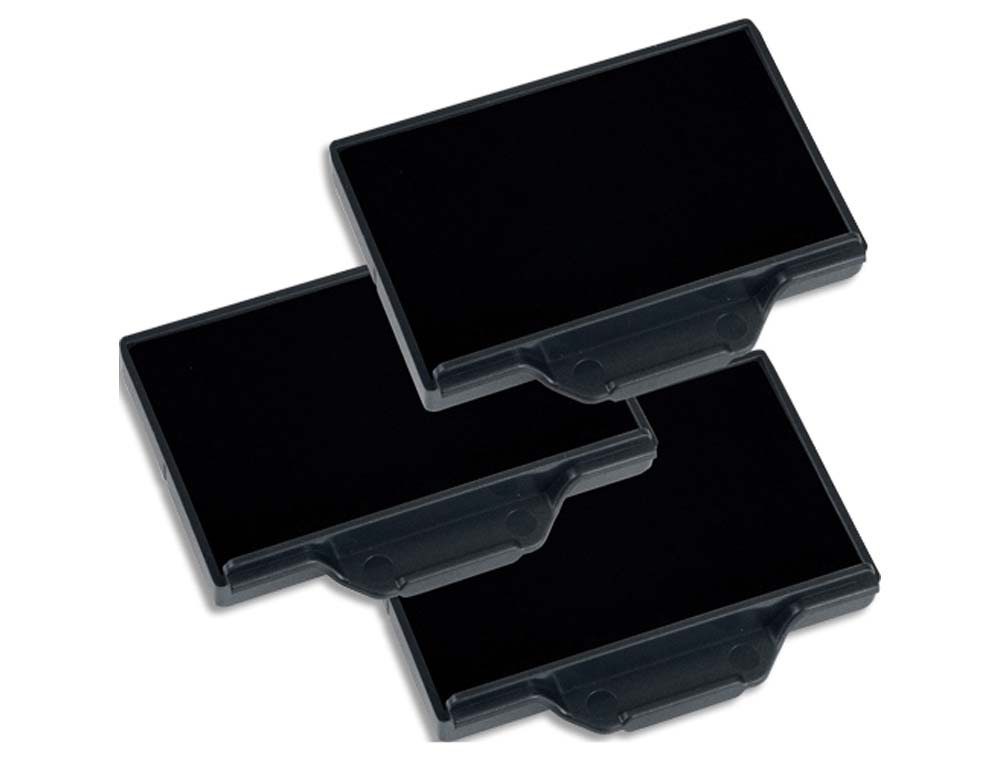 Recharge tampon trodat 5117/5204/5206/5460/5460l/5558/5558pl/5465/55510/5466pl/55510pl coloris noir blister de 3