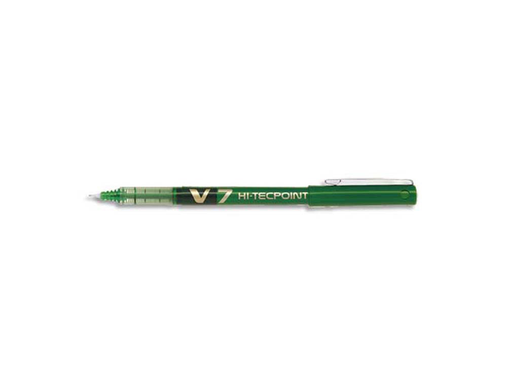 Stylo pilot v7 écriture moyenne 0.7mm clip métal encre liquide niveau visible pointe indéformable trait 0.5 mm col vert