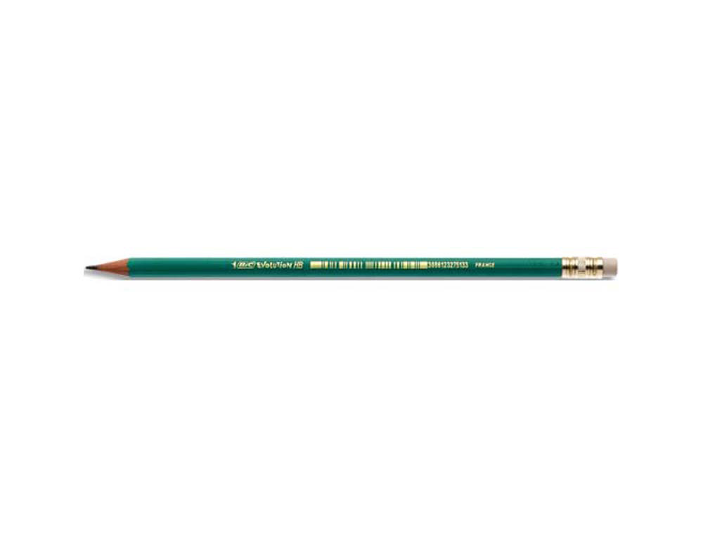 Crayon graphite bic évolution hexagonal corps résine synthèse résiste mordillage mine hb bout gomme
