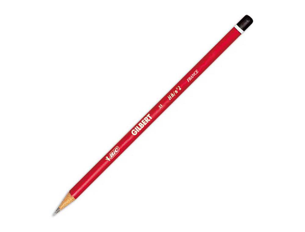 Crayon graphite bic gilbert hb corps rond haute qualité tête trempée baguée excellente taillabilité
