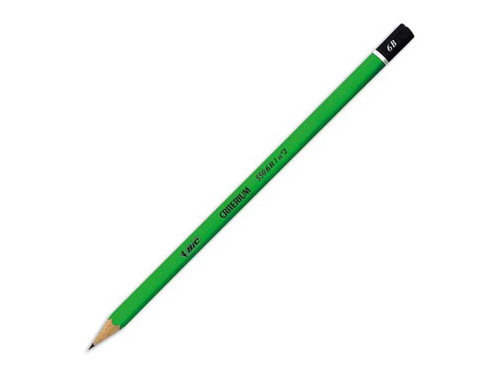 Crayon graphite bic critérium 550 6b bois hexagonal tête trempée baguée excellente taillabilité