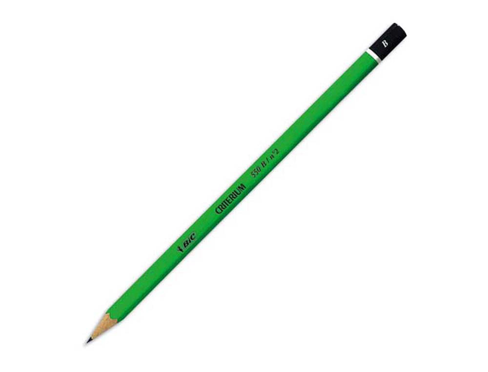 Crayon graphite bic critérium 550 b bois hexagonal tête trempée baguée excellente taillabilité