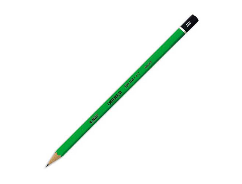Crayon graphite bic critérium 550 hb bois hexagonal tête trempée baguée excellente taillabilité