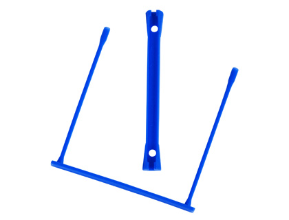 Relieur fasteneur q-connect plastique e-clips couleur bleue boîte 100 unités