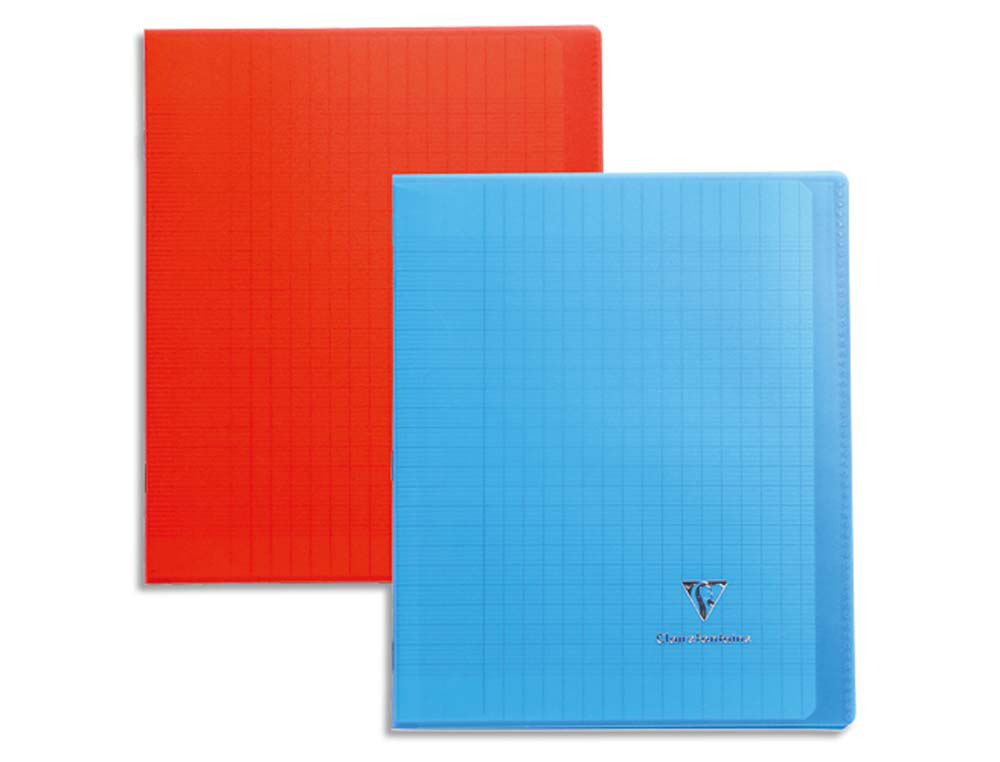 Cahier piqué clairefontaine koverbook couverture protectrice pp transparent 2 rabats a4+ 24x32cm 96 pages 90g séyès