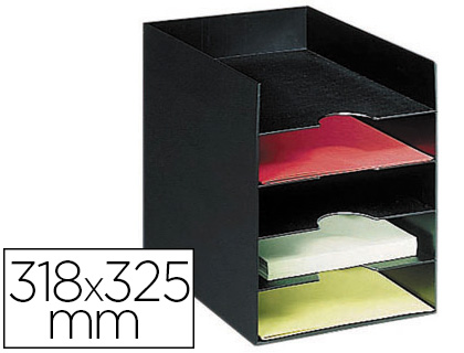 Module classement paperflow 5 cases polystyrène hauteur case 56mm 318x258x325mm coloris noir