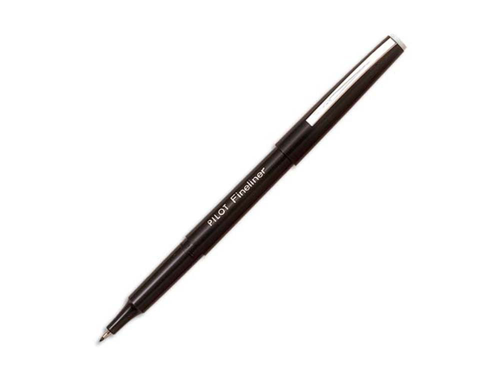 Stylo-feutre pilot fineliner écriture fine 0.3mm pointe polyacétate baguée encre liquide permet copies carbone noir