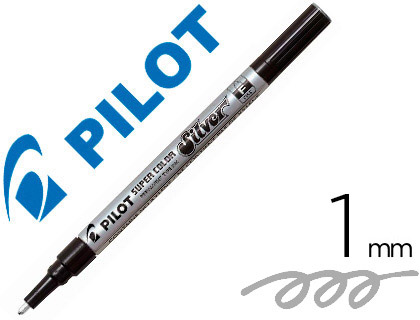 Marqueur pilot feutre permanent encre métallique pointe finenon biseautée polyacétate 4mm argent
