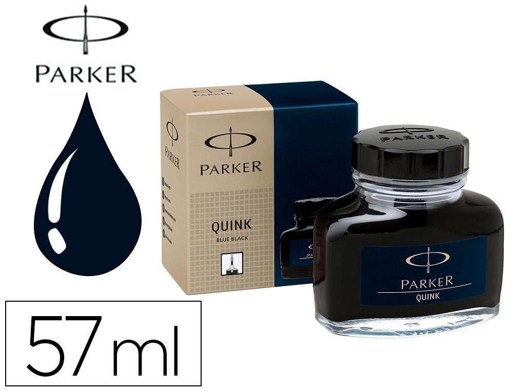 Encre parker bleue noire flacon 57ml