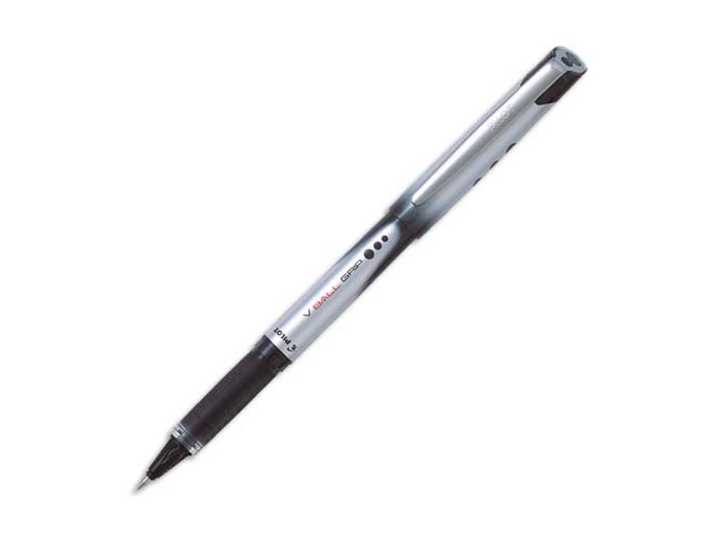 Roller pilot vball grip écriture moyenne 0.7mm pointe acier inoxydable niveau encre liquide visible grip caoutchouc noir