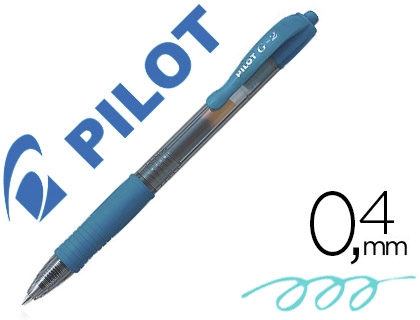Roller pilot g2+ 7 fun ecriture moyenne 0.4mm encre gel retractable corps translucide grip caoutchouc turquoise