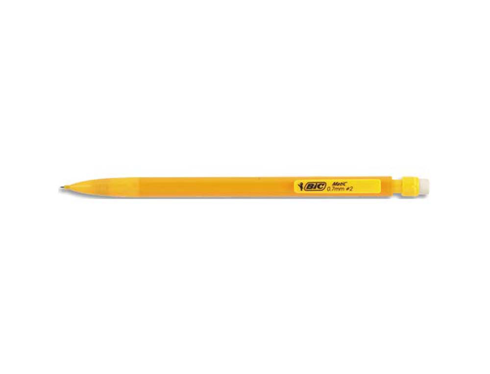 Porte-mine bic matic combos 0.7mm embout gomme corps et agrafe colorés 3 mines hb          fun
