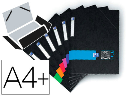 Chemise oxford power file étudiant élastique 3 rabats extra large grande capacité coloris assortis