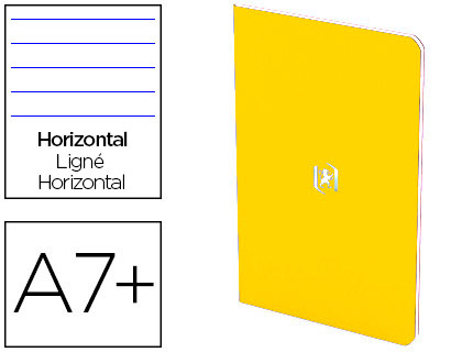 Carnet agrafé oxford pocket notes 9x14cm 48 pages 90g coloris jaune