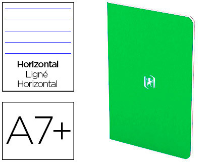 Carnet agrafé oxford pocket notes 9x14cm 48 pages 90g coloris vert