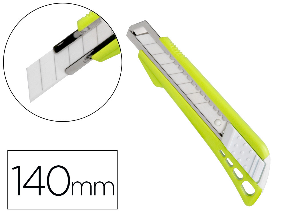 Cutter large xd-43 q-connect lame retractable              interchangeable en ceramique  18mm precoupee guide lame
