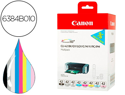 Cartouche d'encre original canon cli-42 13 ml noir pack de 8