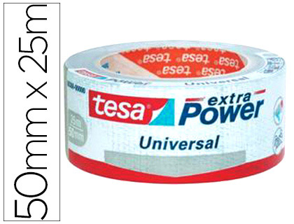 Ruban tesa toile extra fort universel réparation multi-usages sans solvant résistant intempéries 50mmx25m coloris blanc