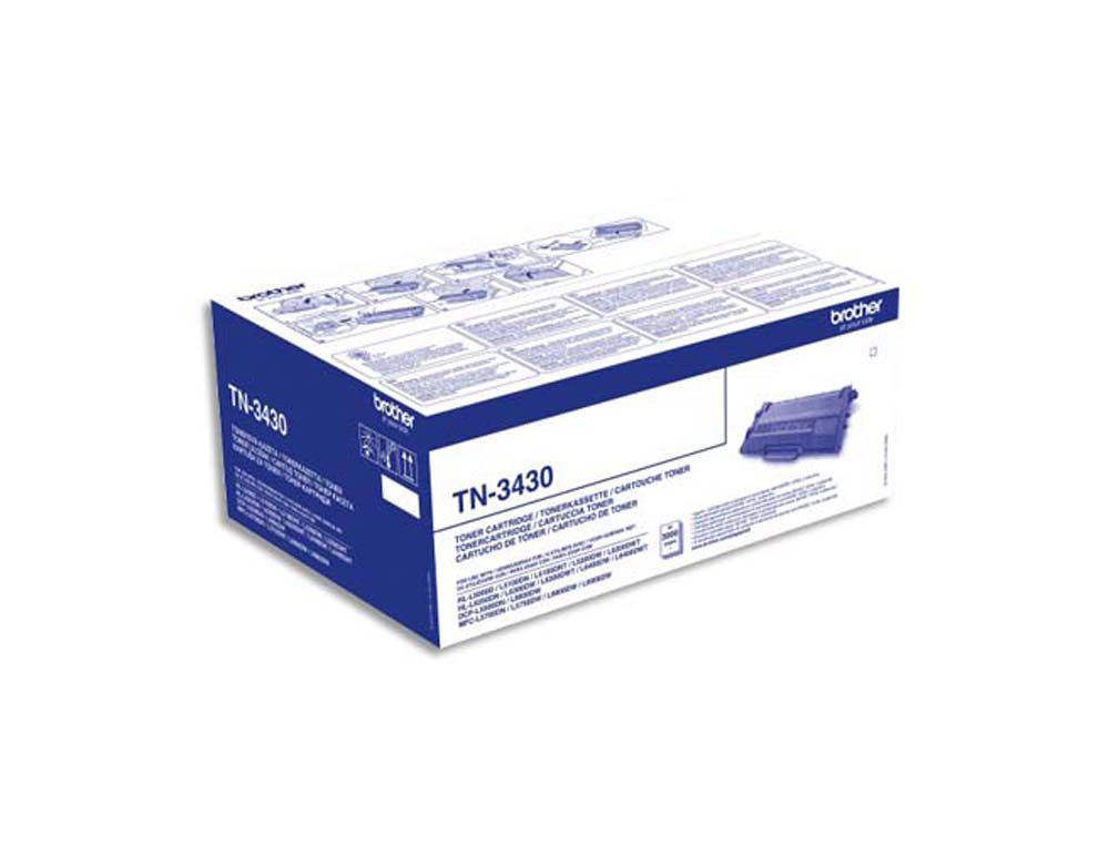 Toner laser original brother tn3430 3000 p noir