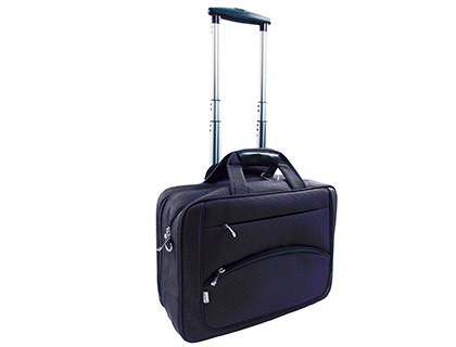 Valise trolley q-connect ordinateur portable 16"       polyester 410x325x150mm 2     poches exterieures 2