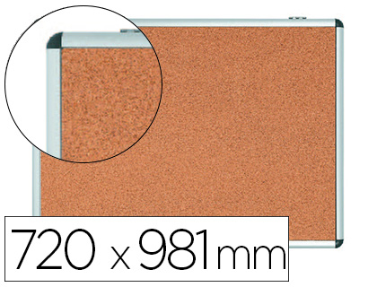 Vitrine affichage bi-office interieur aluminium fond      liege serrure 9 feuilles a4   72x98,1 cm