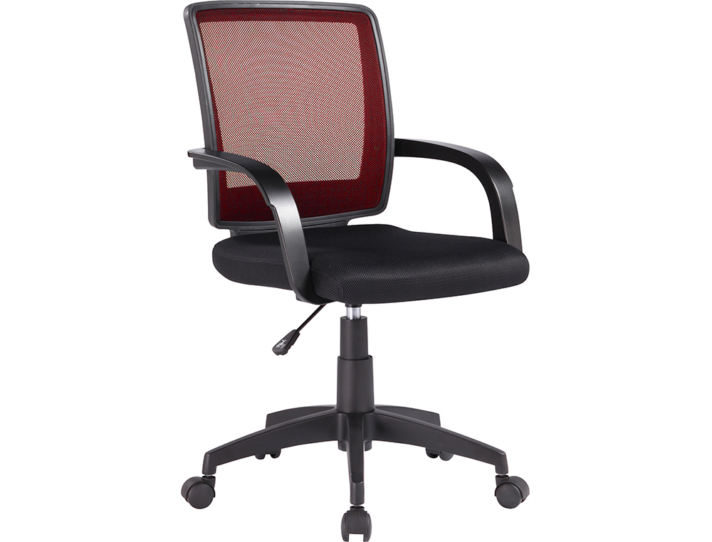 Chaise bureau q-connect rotative base nylon maille    maximum supporte 120kg        900+100x560x570mm rouge
