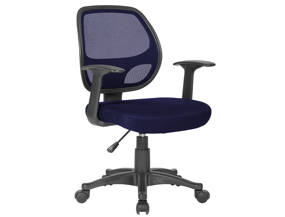 Chaise bureau q-connect rotative base nylon maille    maximum supporte 120kg        870+120x550x590mm coloris bleu