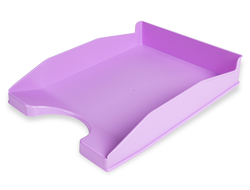 Corbeille a courrier q-connectpolypropylene documents a4+ 240x320mm empilable 350x255x65mm lavande opaque