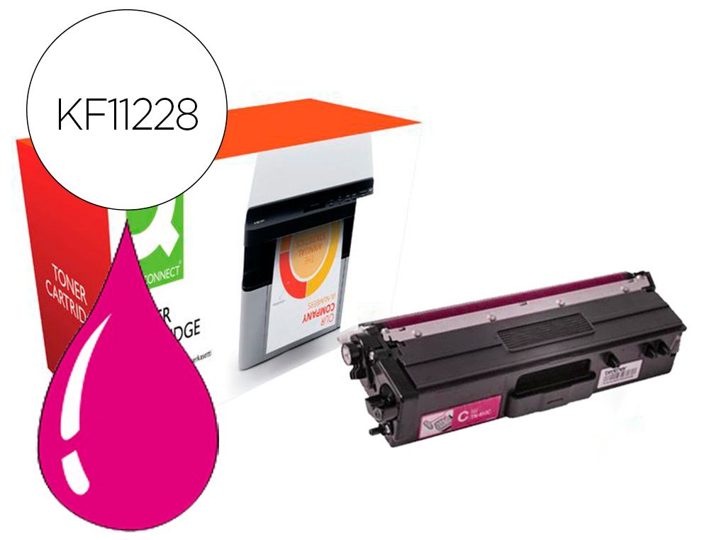 156754g-1.jpg Toner laser compatible q-connect brother tn910m 9000 p magenta – Image 1